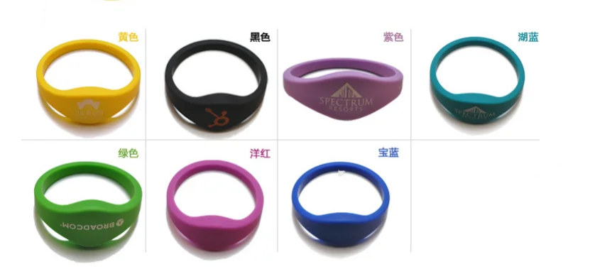 RFID/NFC硅胶手腕带，CJ2308B04型号，高频，低频芯片